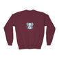 Adorable Elephant Youth Crewneck Sweatshirt