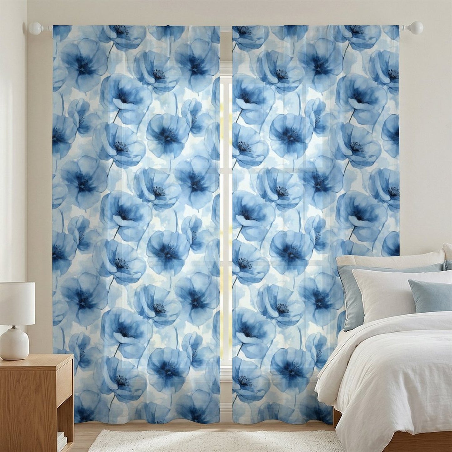 Sheer Curtain Flowers