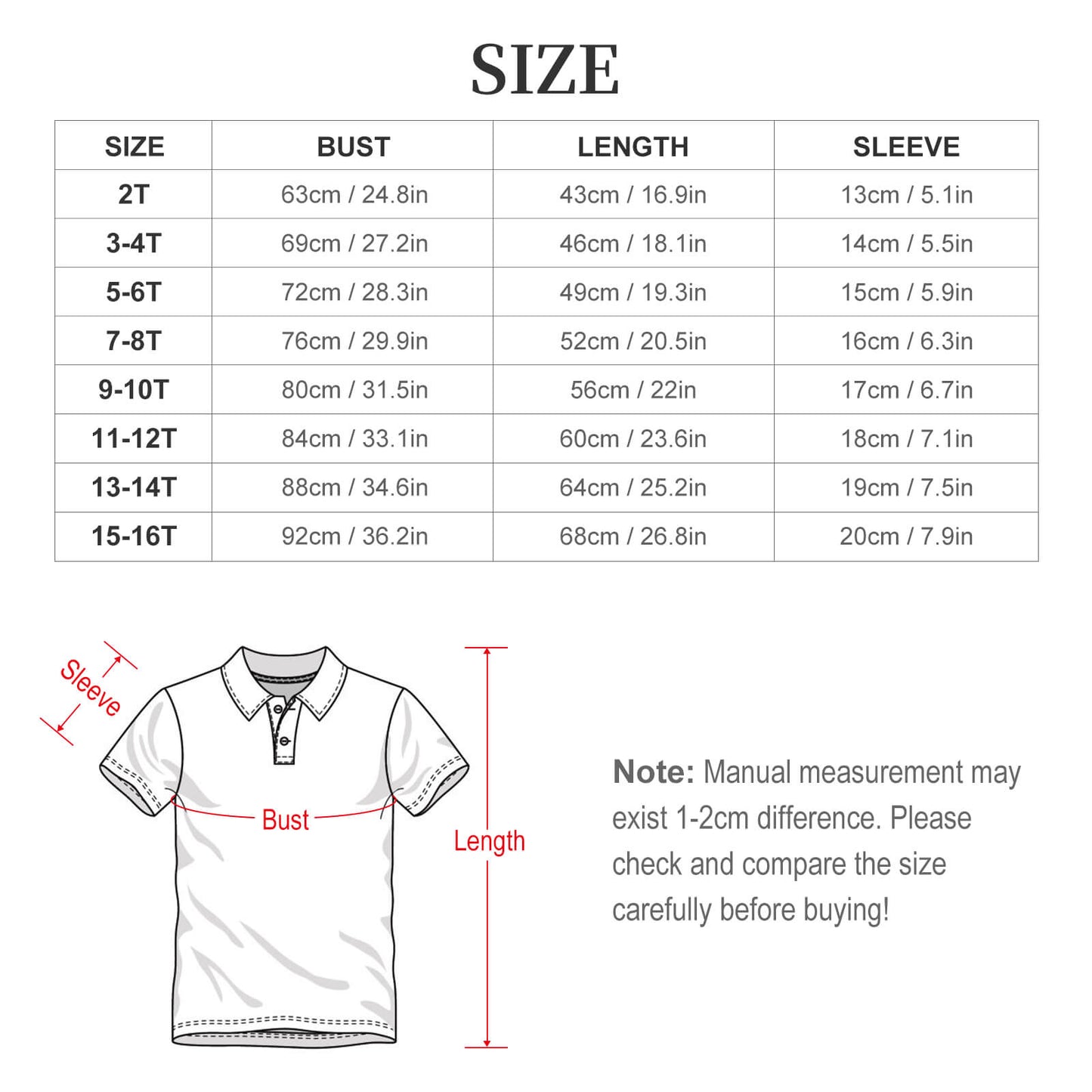 Kids' Button-Down Polo Shirt