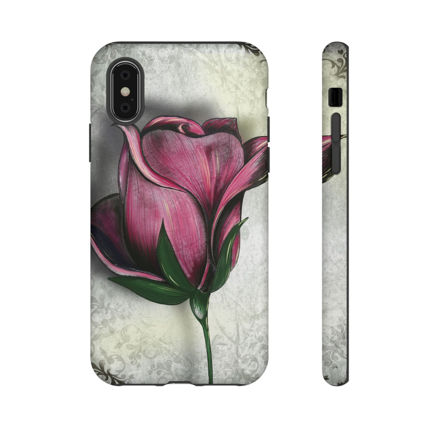 Rose Phone Case – Tough Cases, Floral Phone Cover, Gift for Her, Minimalist Design, Nature Lover's Accessory, Birthday Gift Idea