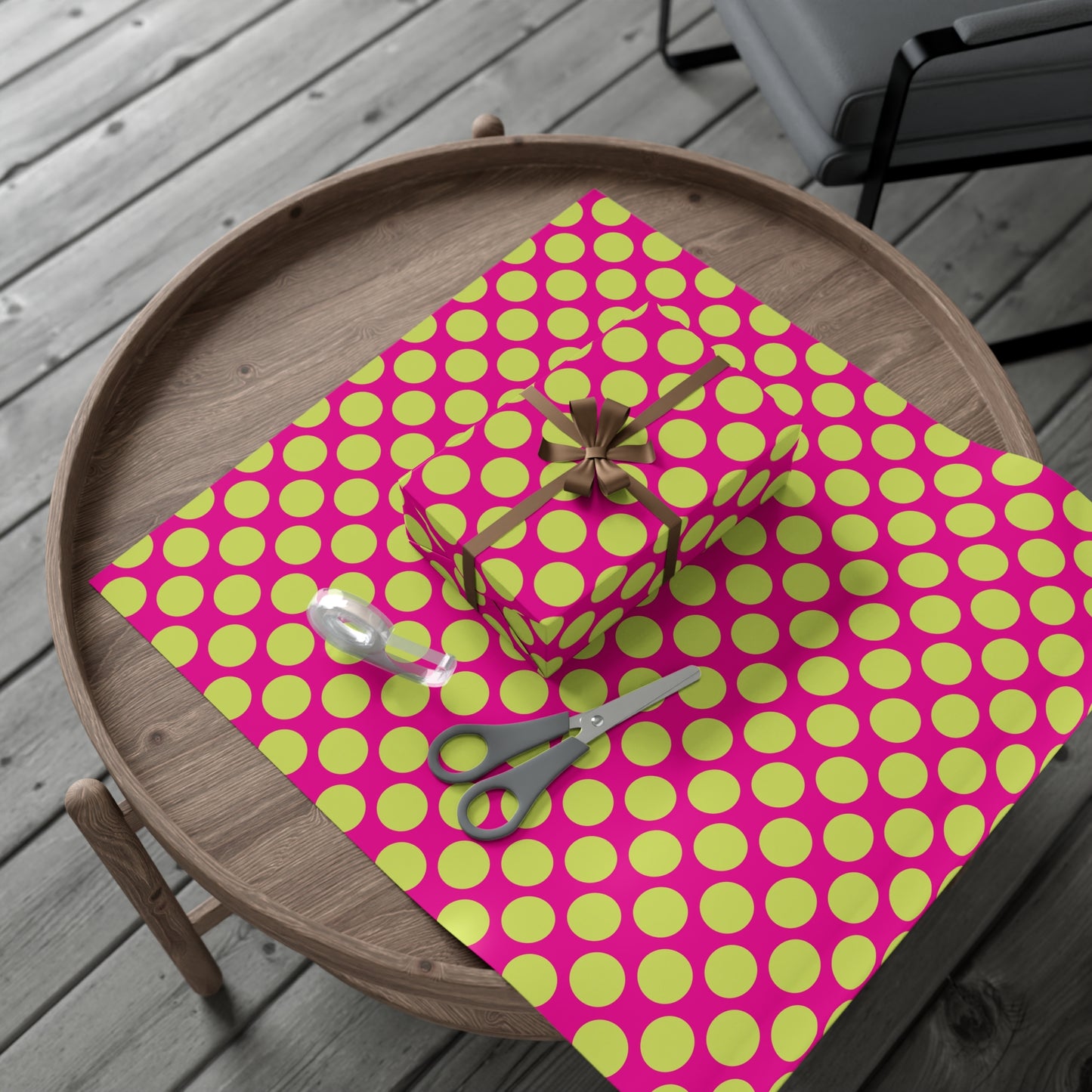 Vibrant Gift Wrap Papers with Polka Dots