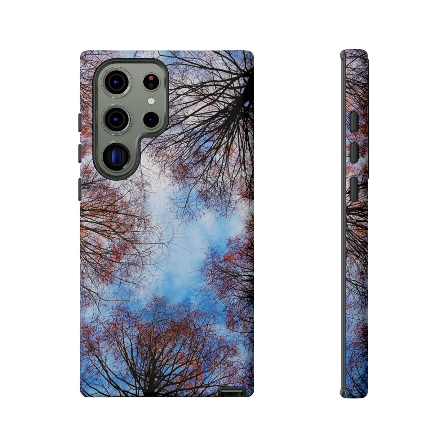 Skyward Trees Phone Case — Nature Forest Canopy Protective Tough Case