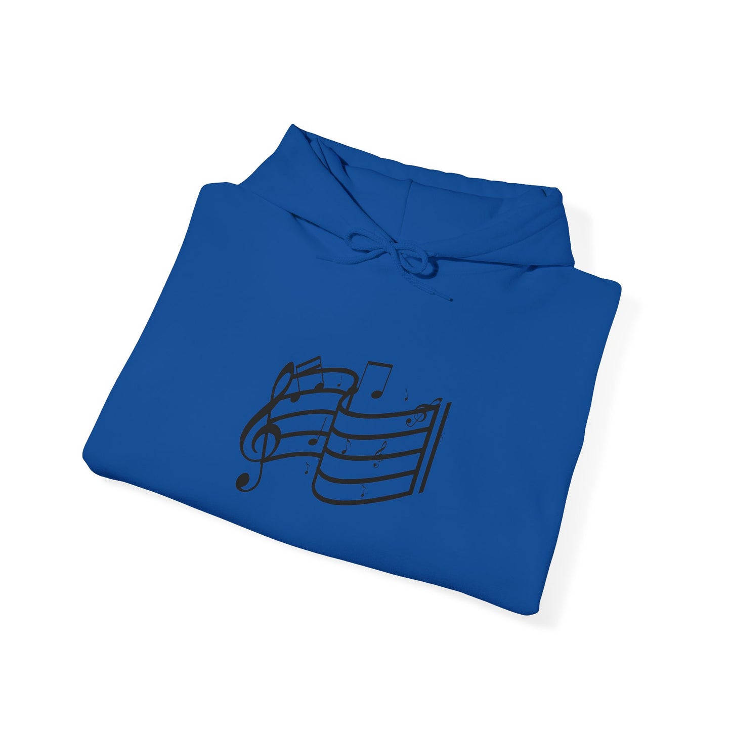 Music Notes Hoodie — Minimal Sheet Music Design