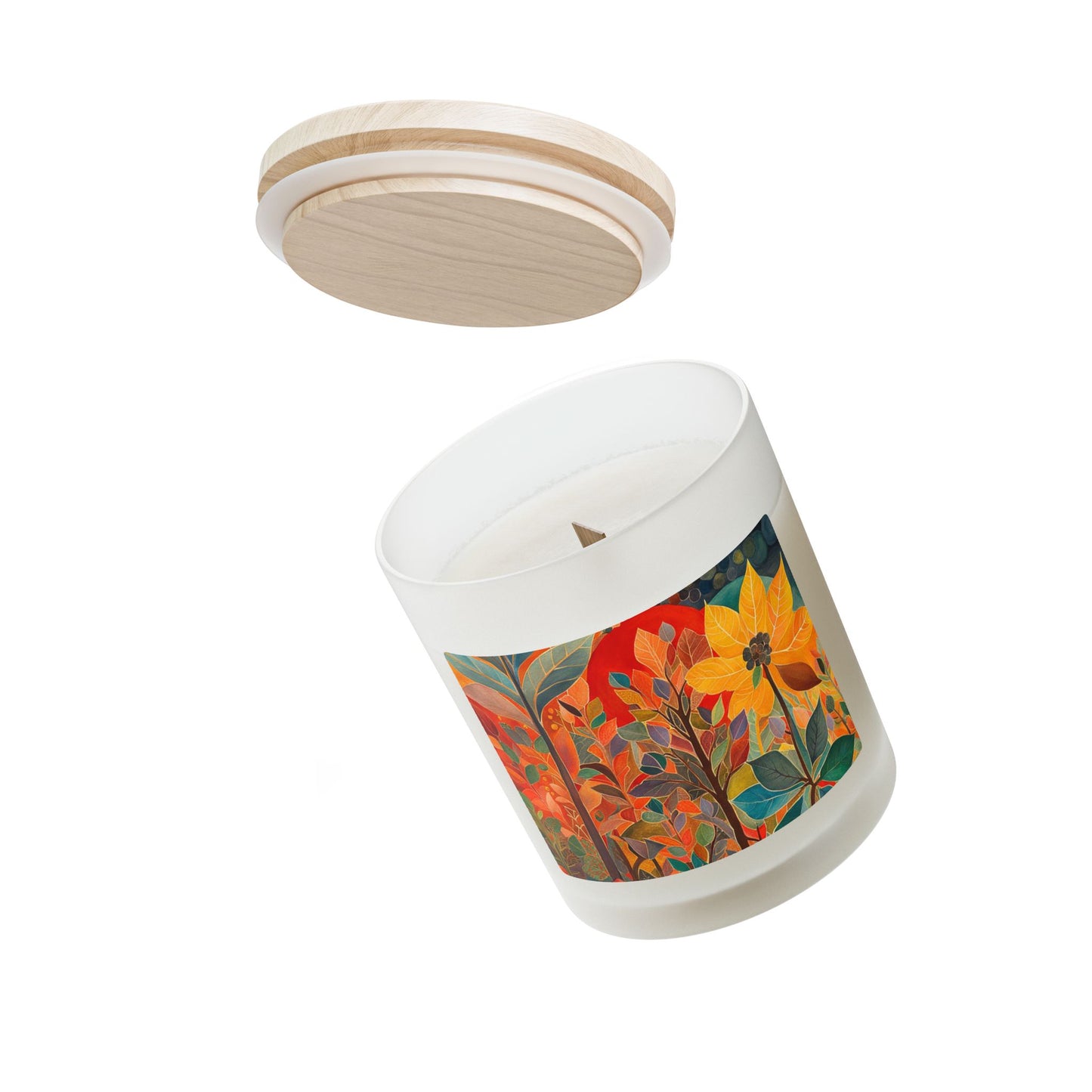 Autumn Floral Candle, Cozy Home Decor, Seasonal Gift, Aromatherapy Candle, Handcrafted Decor, Fall Candles