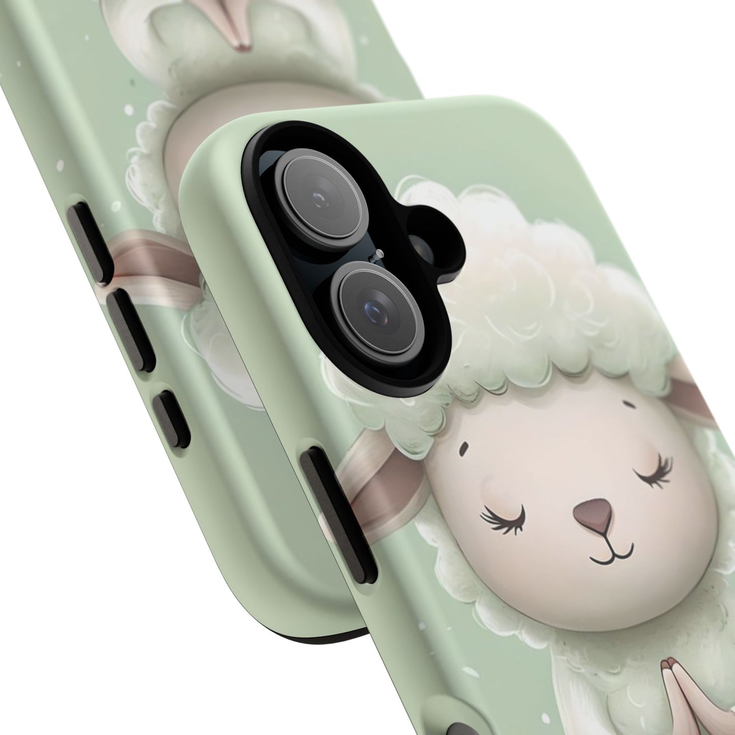 Meditating Lamb Phone Case — Cute Pastel Protective iPhone Cover