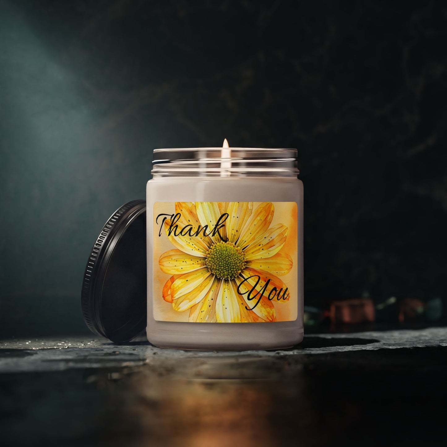 Thank You Scented Soy Candle — 9oz Floral Gift Candle