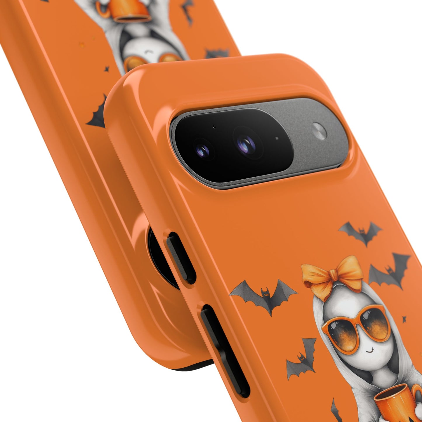 Halloween Ghost Phone Case, Cute Cat Ghost Case, Autumn Phone Cover, Spooky Season Gift, Trick or Treat Case