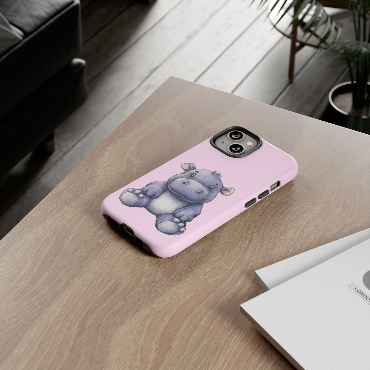 Cute Hippo Phone Case - Tough Cases, Animal Phone Cover, Kawaii Accessories, Gifts for Kids, Unique Tech Gear