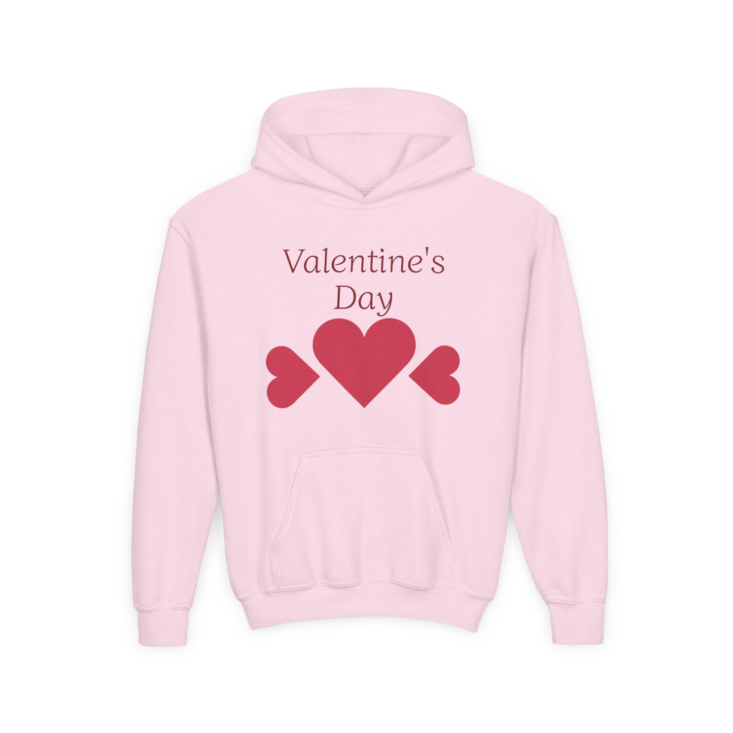 Valentine's Day Kids Hoodie - Pink Heart Trio Youth Sweatshirt