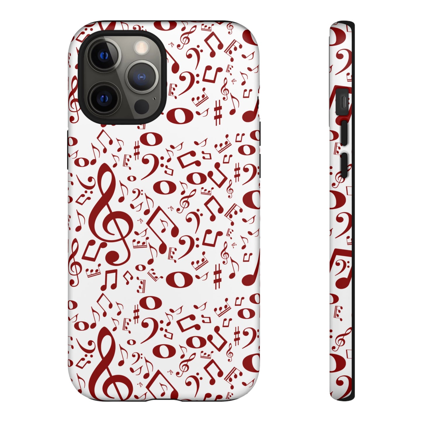 Musical Note Phone Case, Tough iPhone Cover, Gift for Musicians, Customizable, Music Lover's Accessory, Durable Phone Protection
