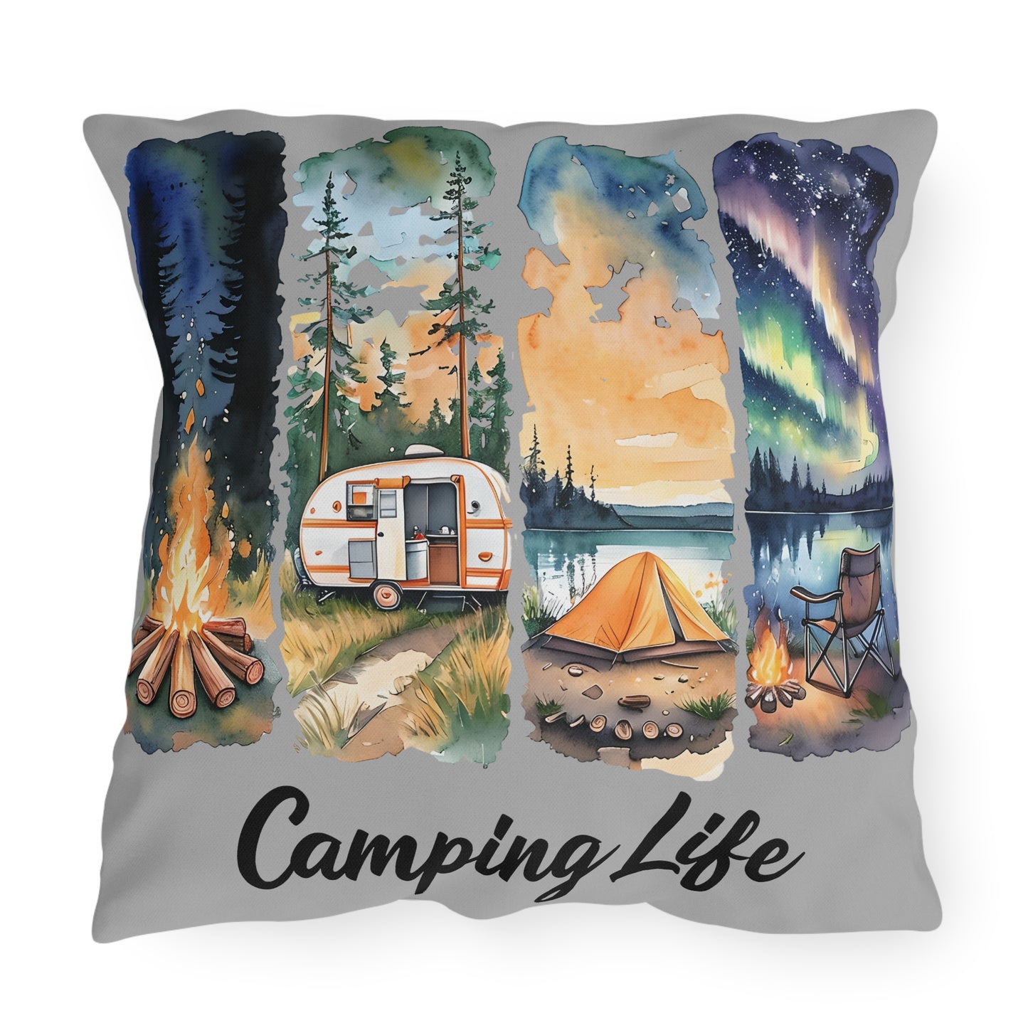 Camping Life Outdoor Pillow