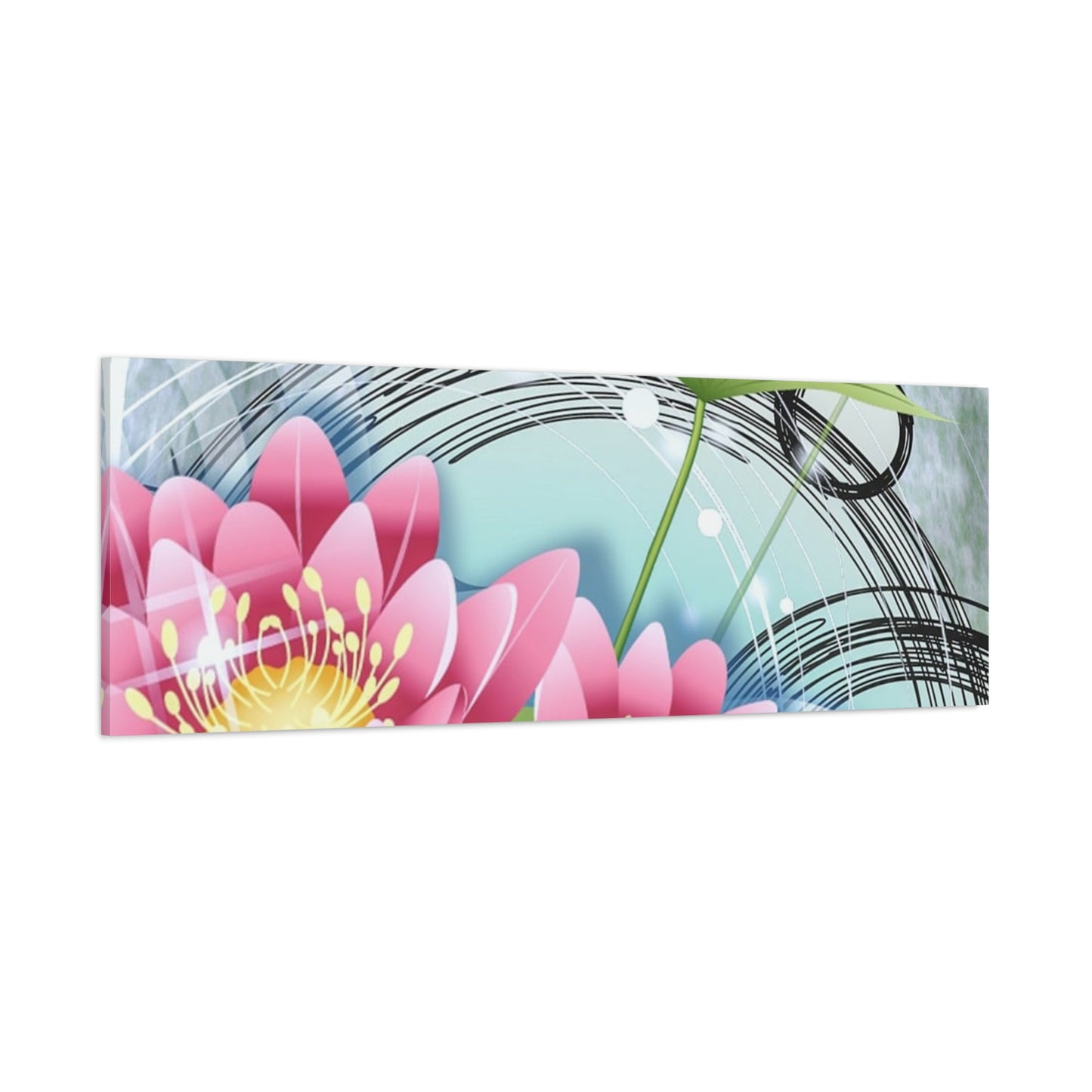 Lotus Blossom Matte Canvas Wall Art — Stretched 1.25" Decorative Print