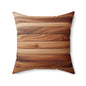 Rustic Wood Pattern Pillow - Cozy Home Decor