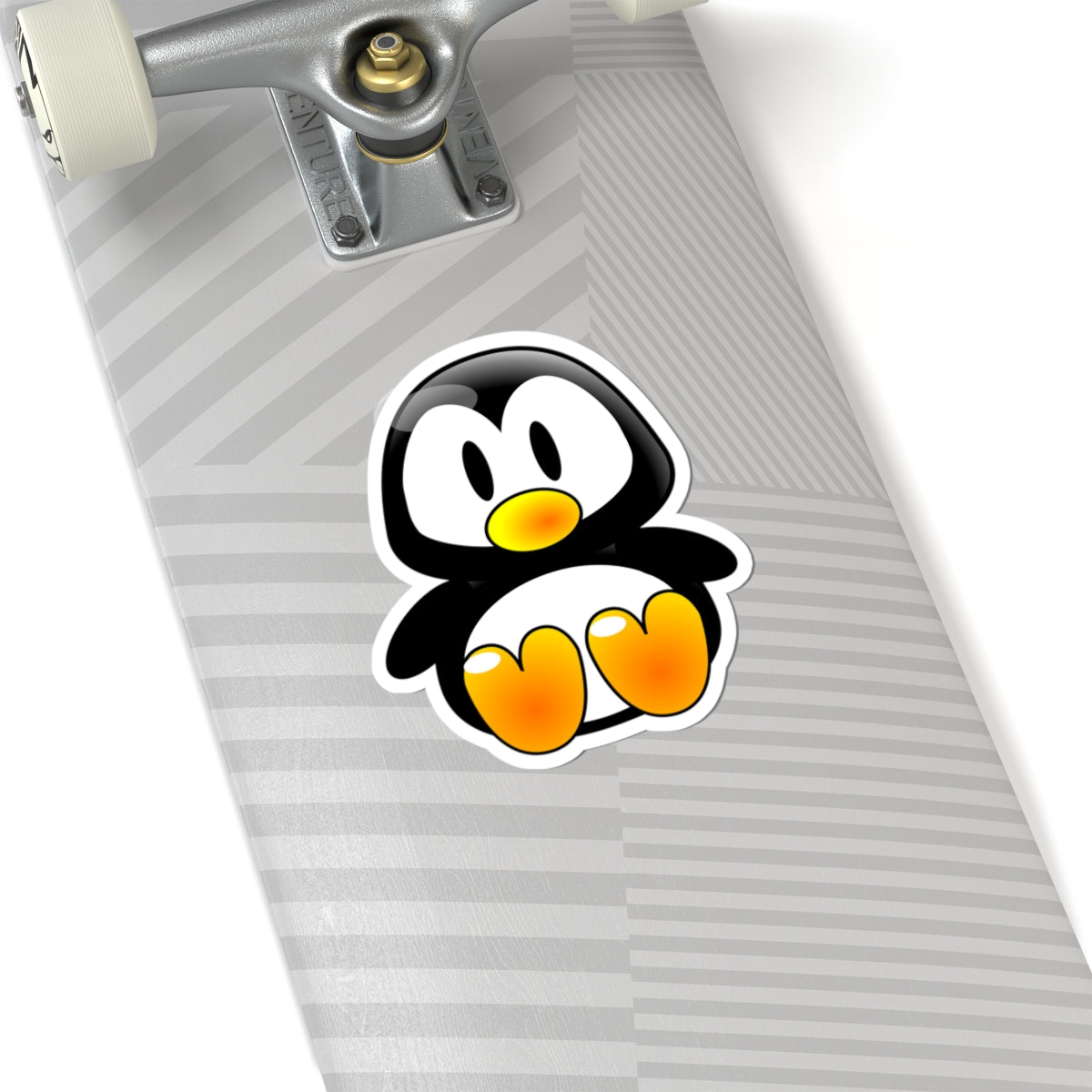 Cute Penguin Kiss-Cut Sticker — Adorable Laptop & Water Bottle Decal