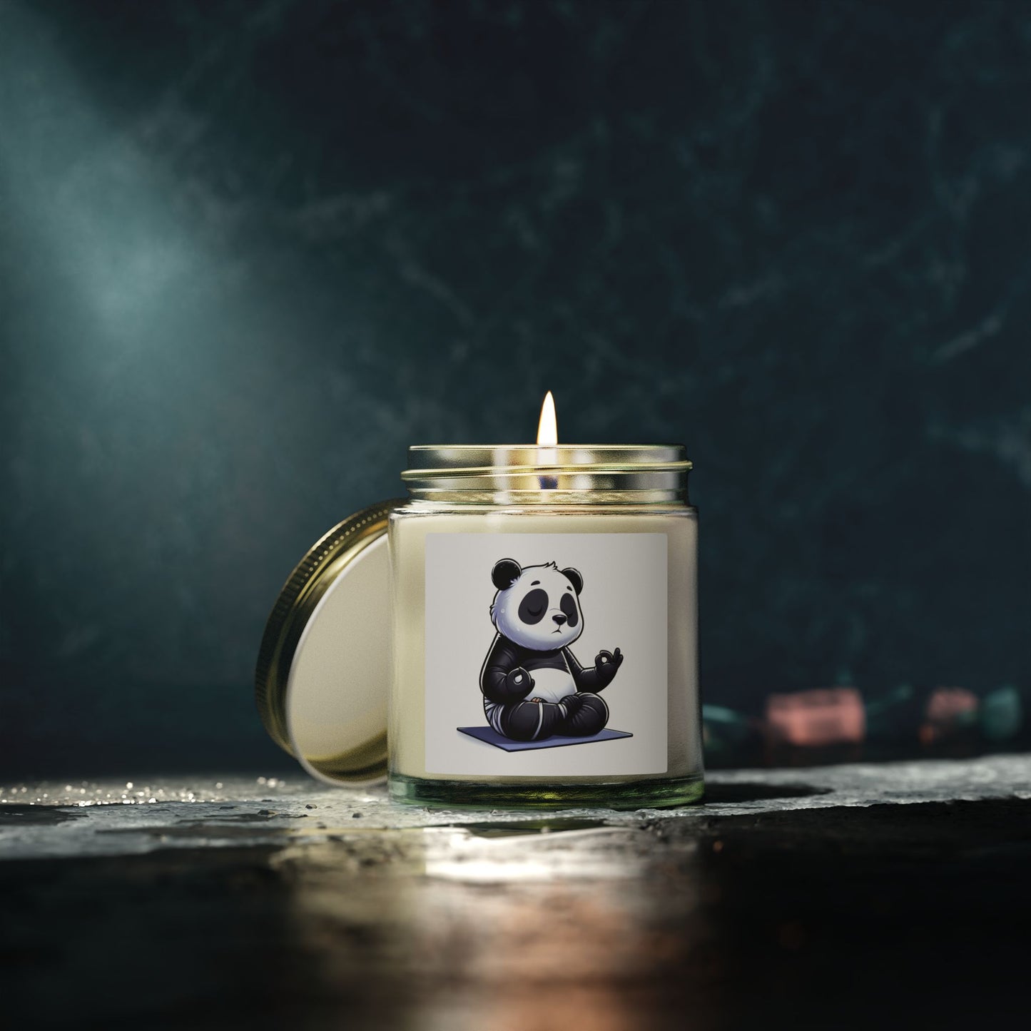 Scented Candle — Relaxing Panda Meditation Jar (4oz & 9oz)