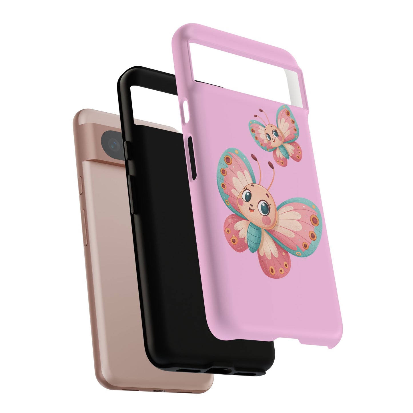 Cute Butterfly Phone Case, Tough Phone Cover, Girly Phone Accessory, Unique Gift for Her, Kids Phone Case, Floral Design Case
