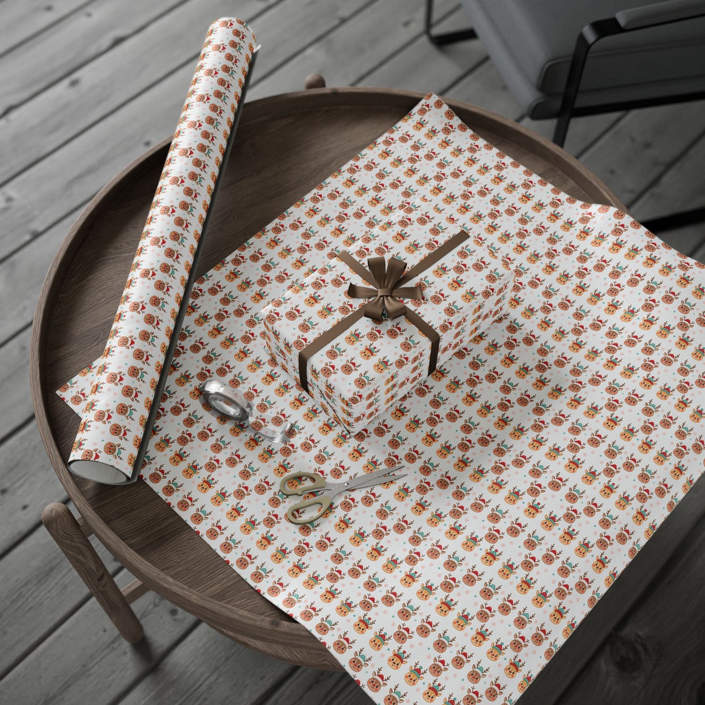 Gingerbread Pattern Wrapping Paper — Festive Holiday Gift Wrap (Roll)