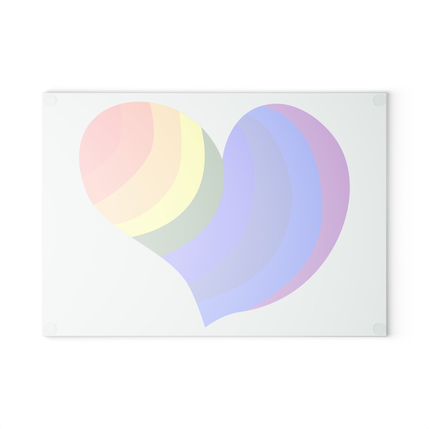 Colorful Heart Glass Cutting Board | LGBTQ