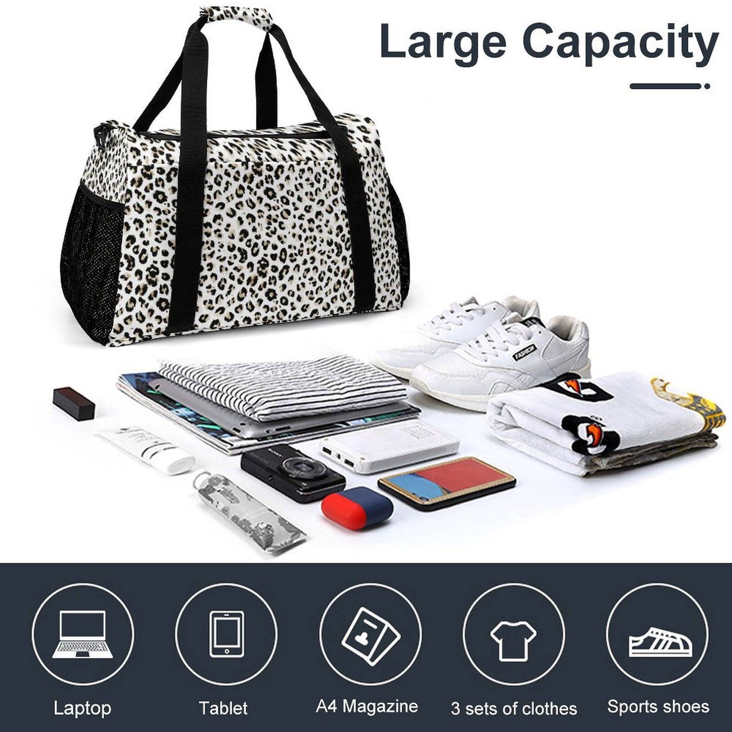 Travel Duffel Bag - Animal print