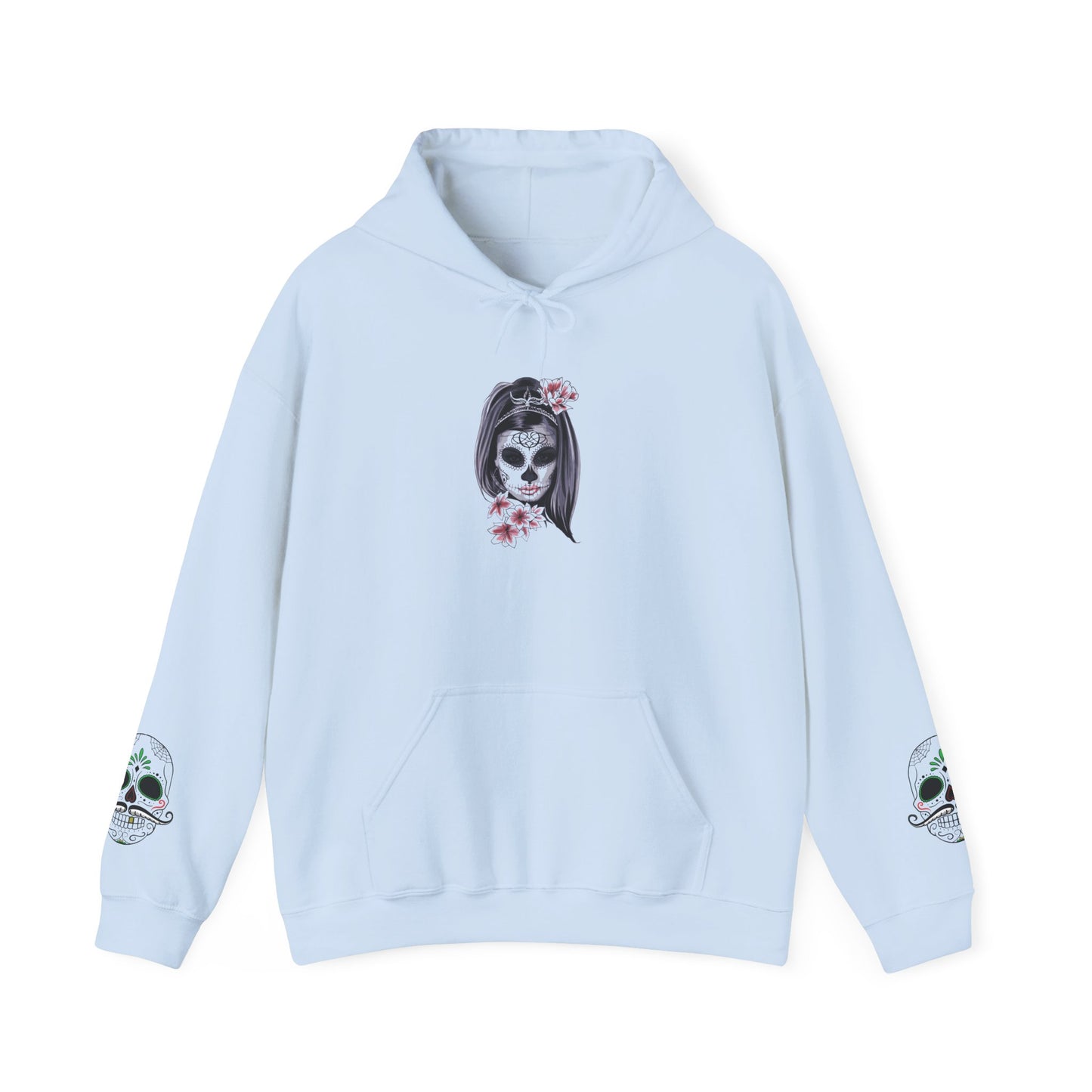 Day of the Dead Hoodie | Unisex Heavy Blend Sweatshirt, Skull Art, Mexican Holiday Apparel, Halloween Costume, Festival Gear