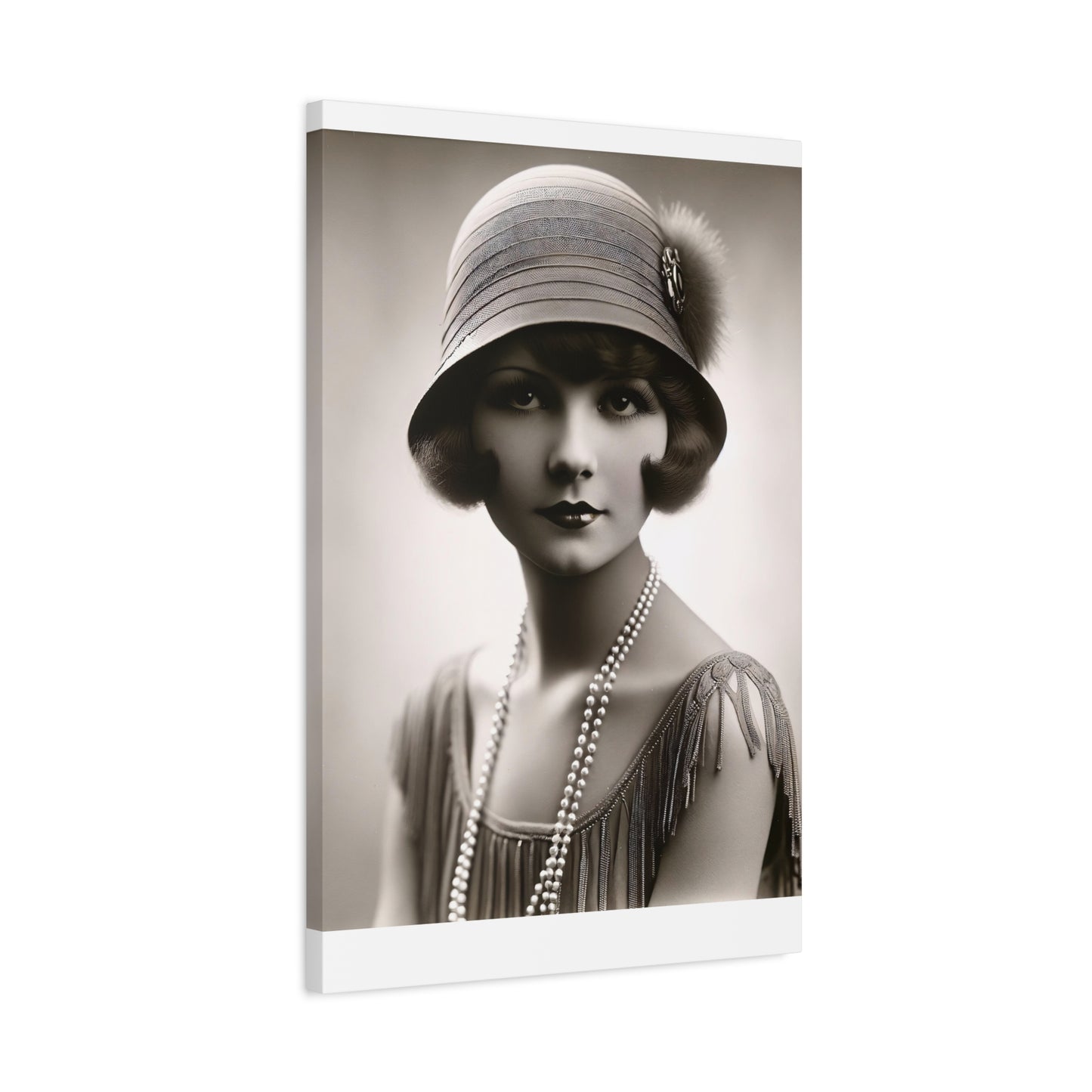 Vintage 1920s Flapper Portrait Canvas