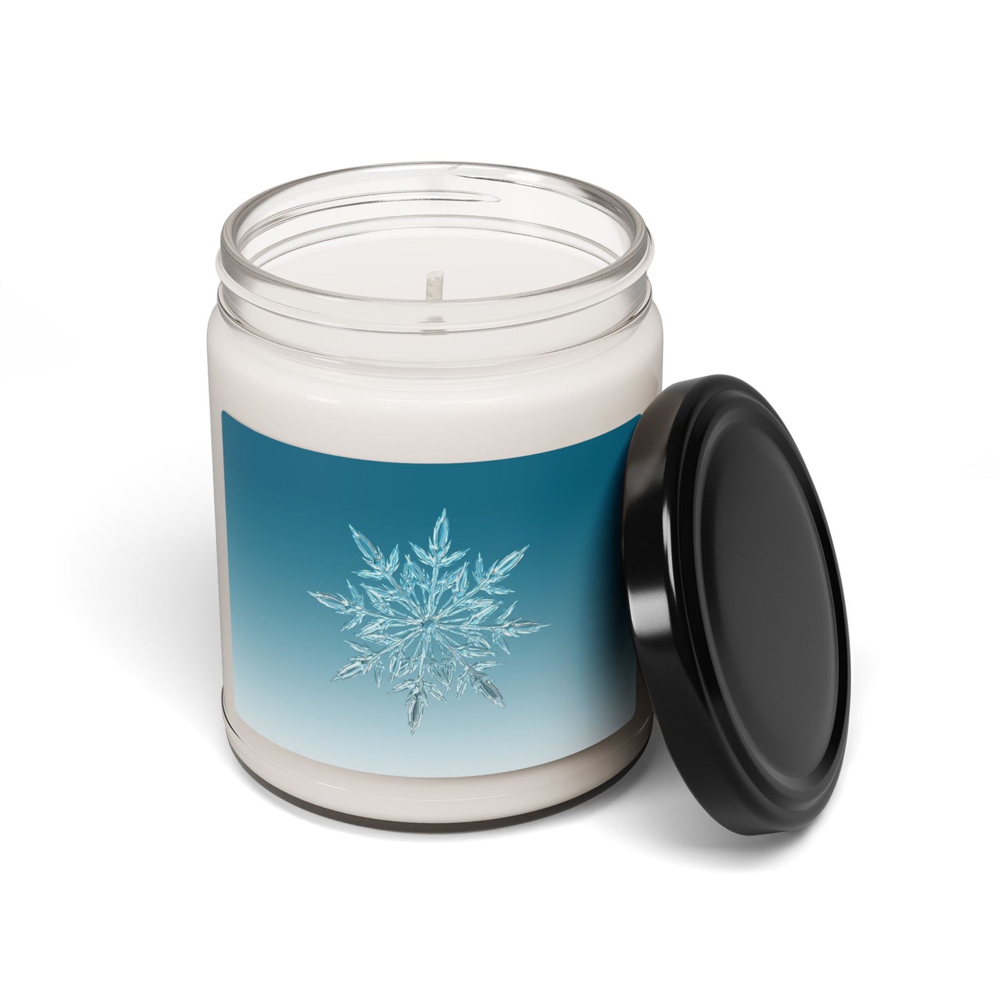 Winter Snowflake Scented Soy Candle — 9oz Holiday Aromatherapy Candle