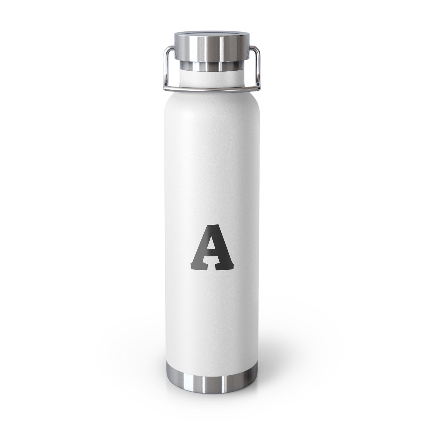 Personalized Copper Insulated Water Bottle, 22oz - Letter A