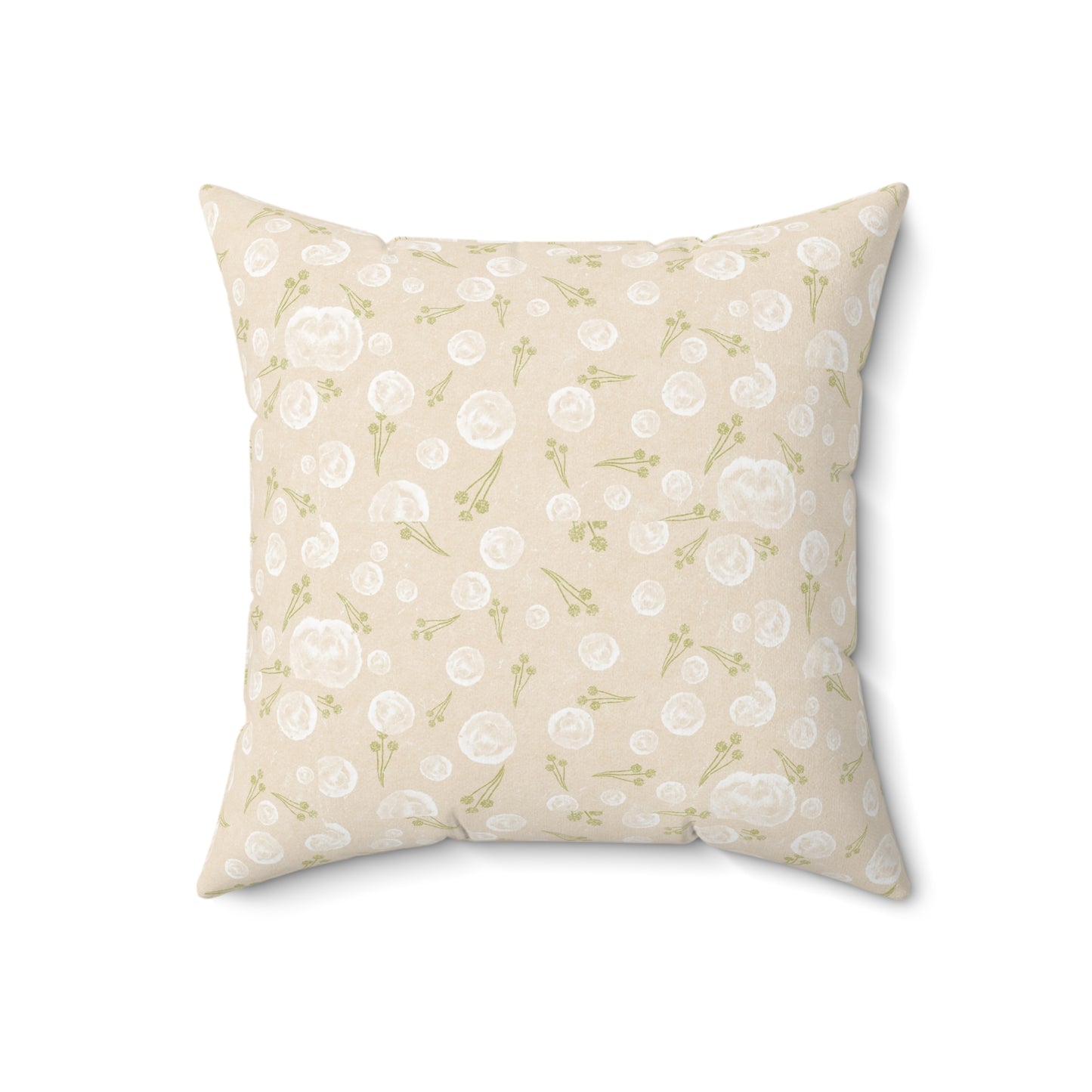 Soft Floral Square Pillow for Home Decor, Cozy Cushion, Gift Idea for Housewarming, Wedding, or Mother's Day, Decorative Throw Pillow