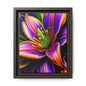 Vibrant Neon Floral Matte Canvas Print — Framed Wall Art