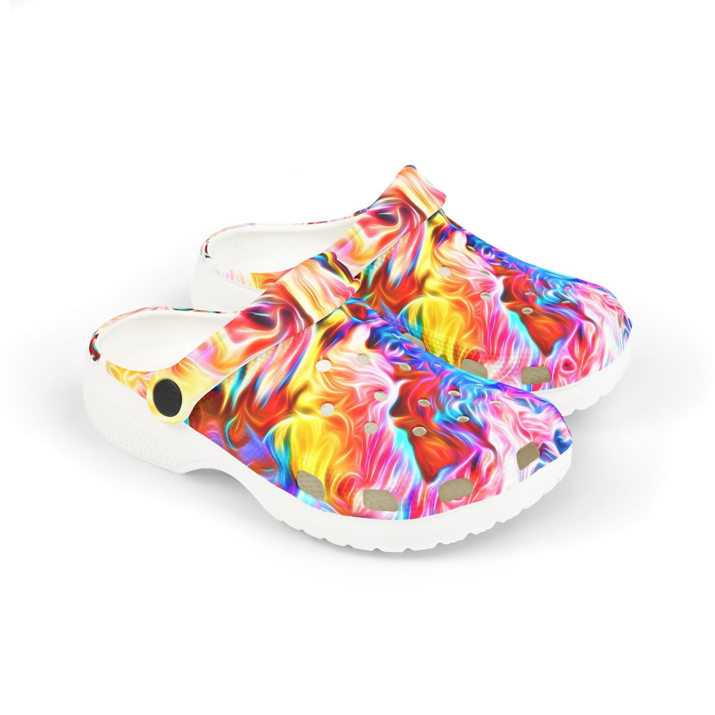 Kids Colorful Swirl EVA Foam Clogs — Vibrant Tie-Dye Slip-On Shoes for Toddlers & Children