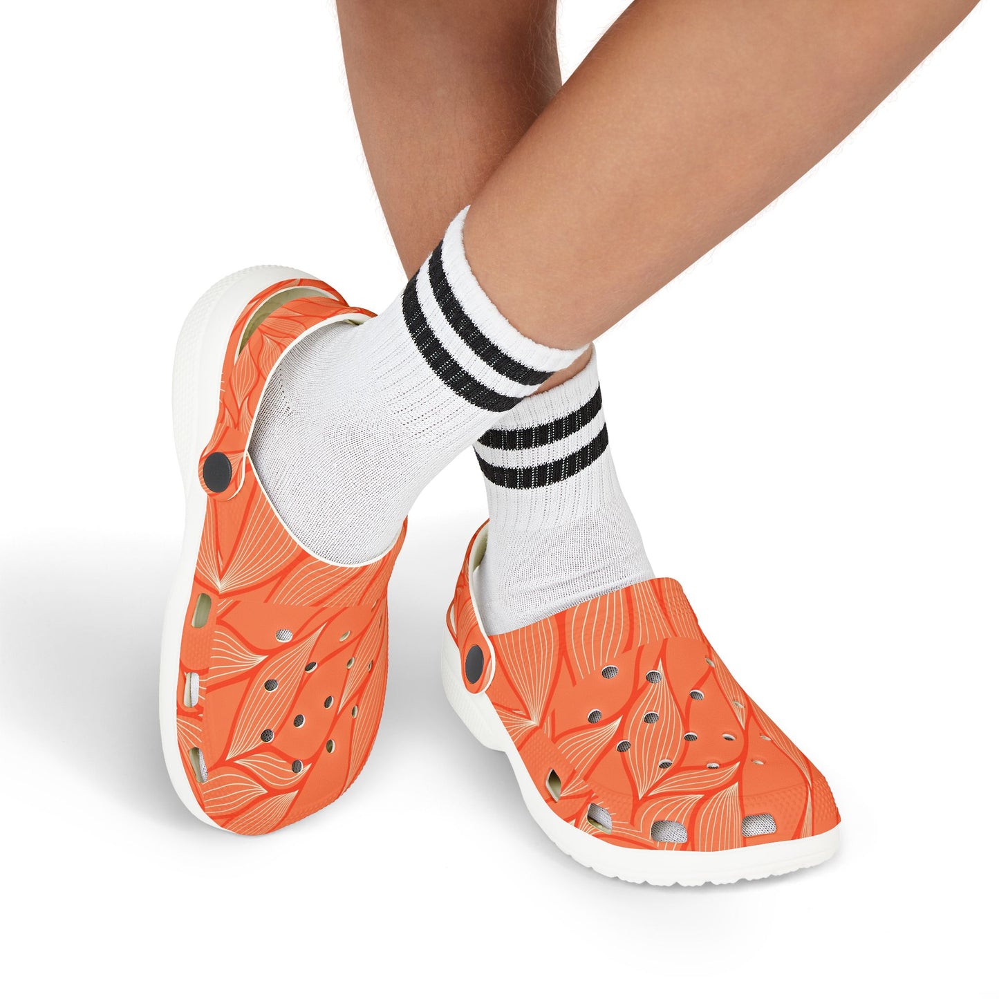 Bright Tropical Kid's EVA Foam Clogs, Fun Garden Shoes, Summer Footwear, Playtime Sandals, Perfect for Kids' Outdoor Adventures