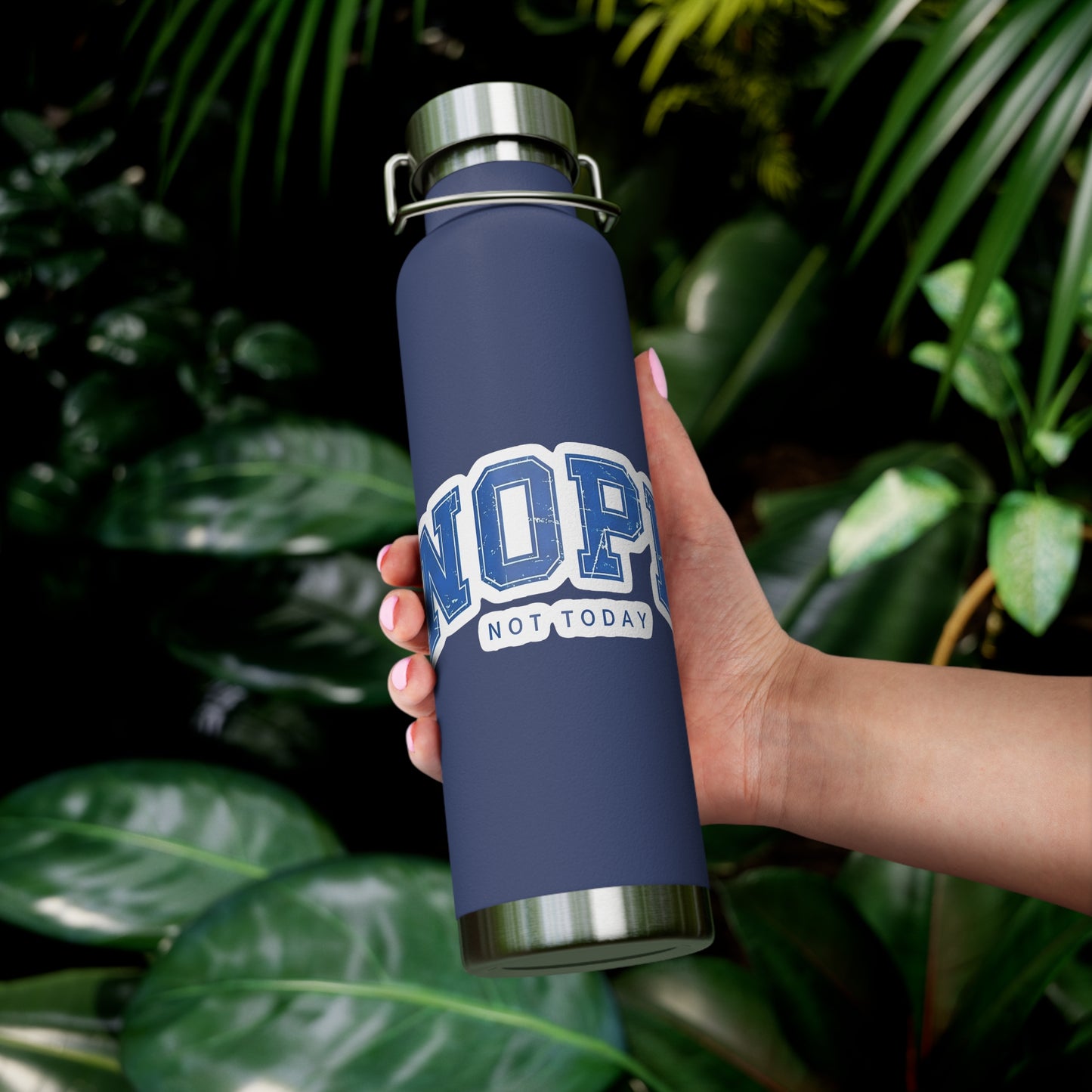 22oz Insulated Water Bottle — "NOPE (Not Today)" Retro Graphic