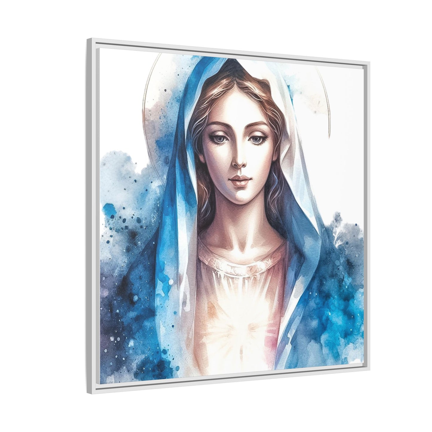 Framed Canvas Art Print, Spiritual Decor, Religious Artwork, Wall Decor, Gift for Faith, Elegant Home Decoration