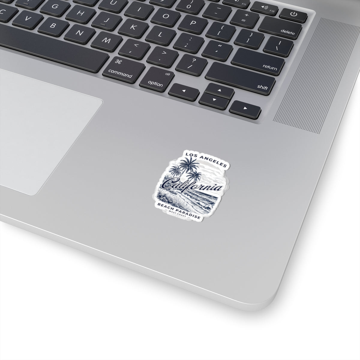 California Los Angeles Beach Paradise Sticker — Vintage Palm Tree Surf Kiss-Cut Sticker