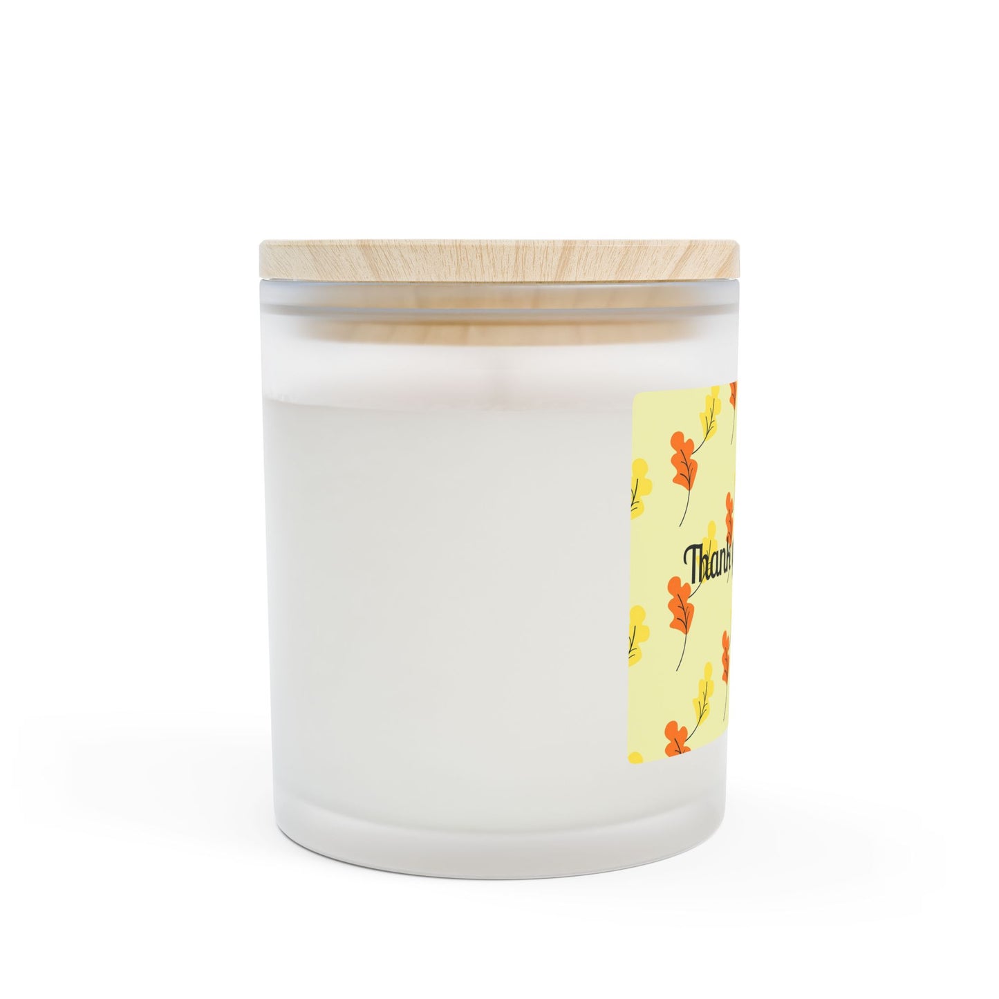 Thank You So Much Frosted Glass Candle — 11oz Floral Gratitude Scented Candle