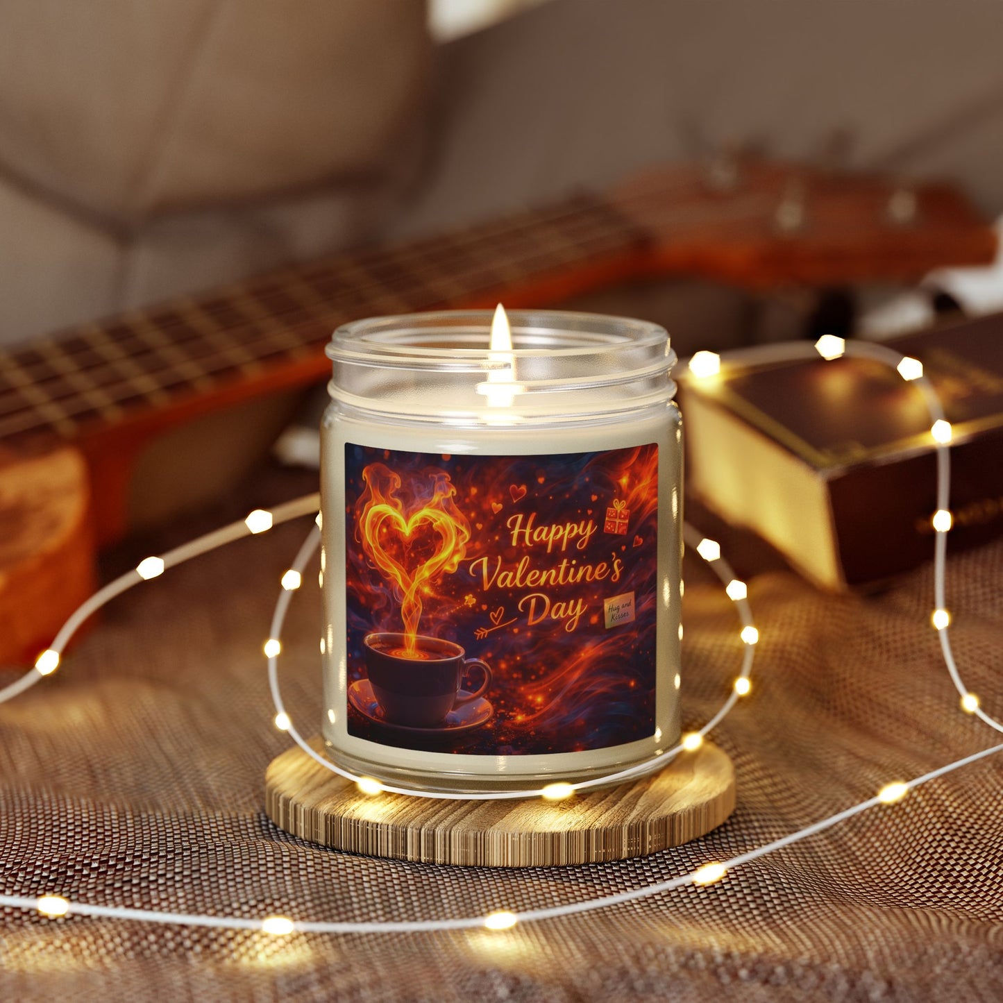 Valentine’s Day Coconut Apricot Scented Candle (4oz/9oz)