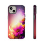 Floral Moonlight Phone Case – Purple Daisy Protective Cover