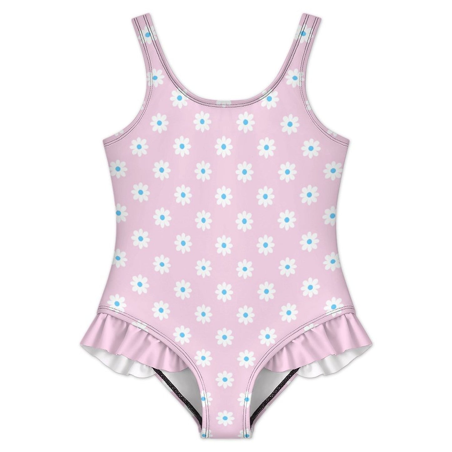 Girls Ruffle Trim One Piece Swimwear Daisy