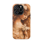 Vintage Floral Girl Magnetic Impact Phone Case — Protective iPhone Cover with Sepia Art