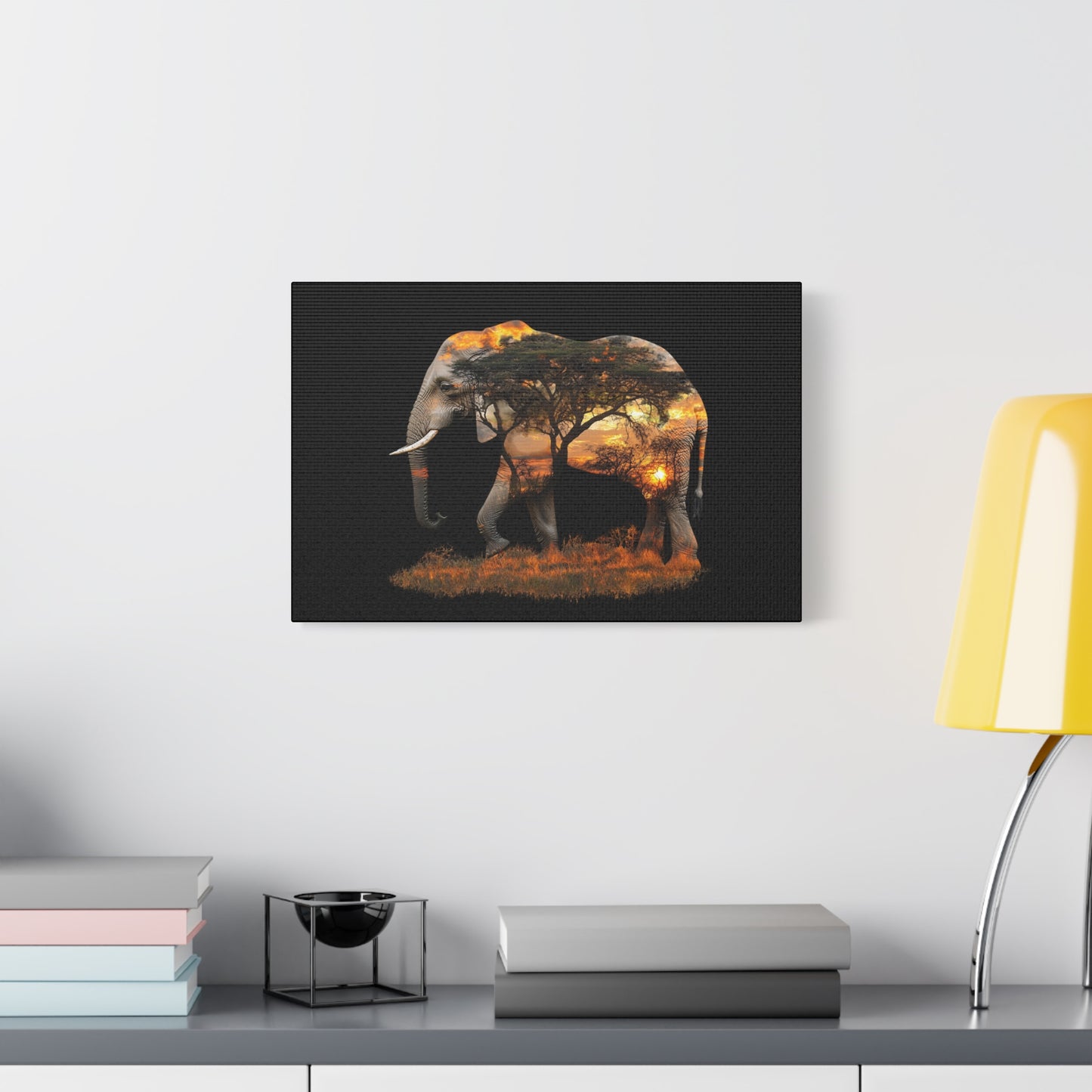 Elephant Tree Matte Canvas Art