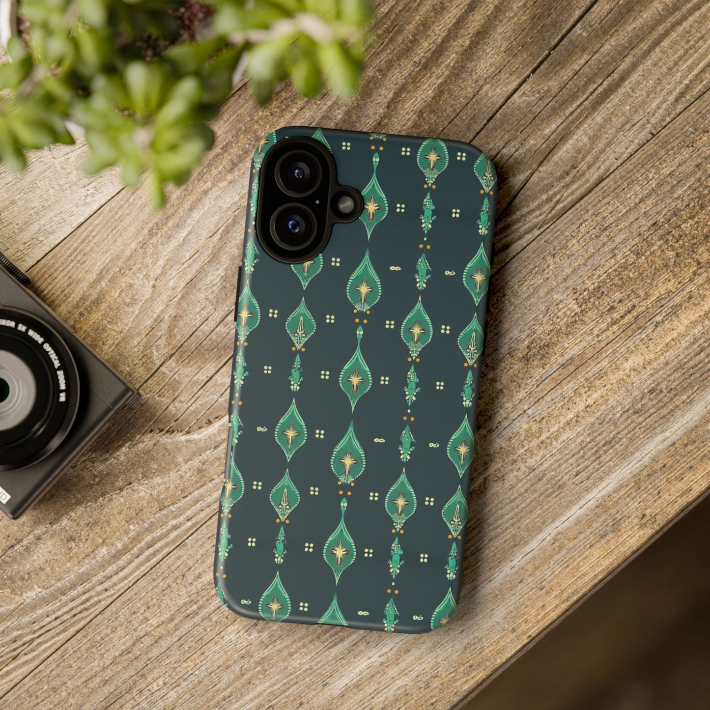 Emerald Boho Teardrop Phone Case