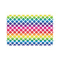 Rainbow Polka Dot Pet Food Mat (12x18) — Non-Slip Feeding Placemat for Cats & Dogs