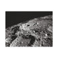 Lunar Surface Matte Canvas Print — Black & White Moon Crater Wall Art