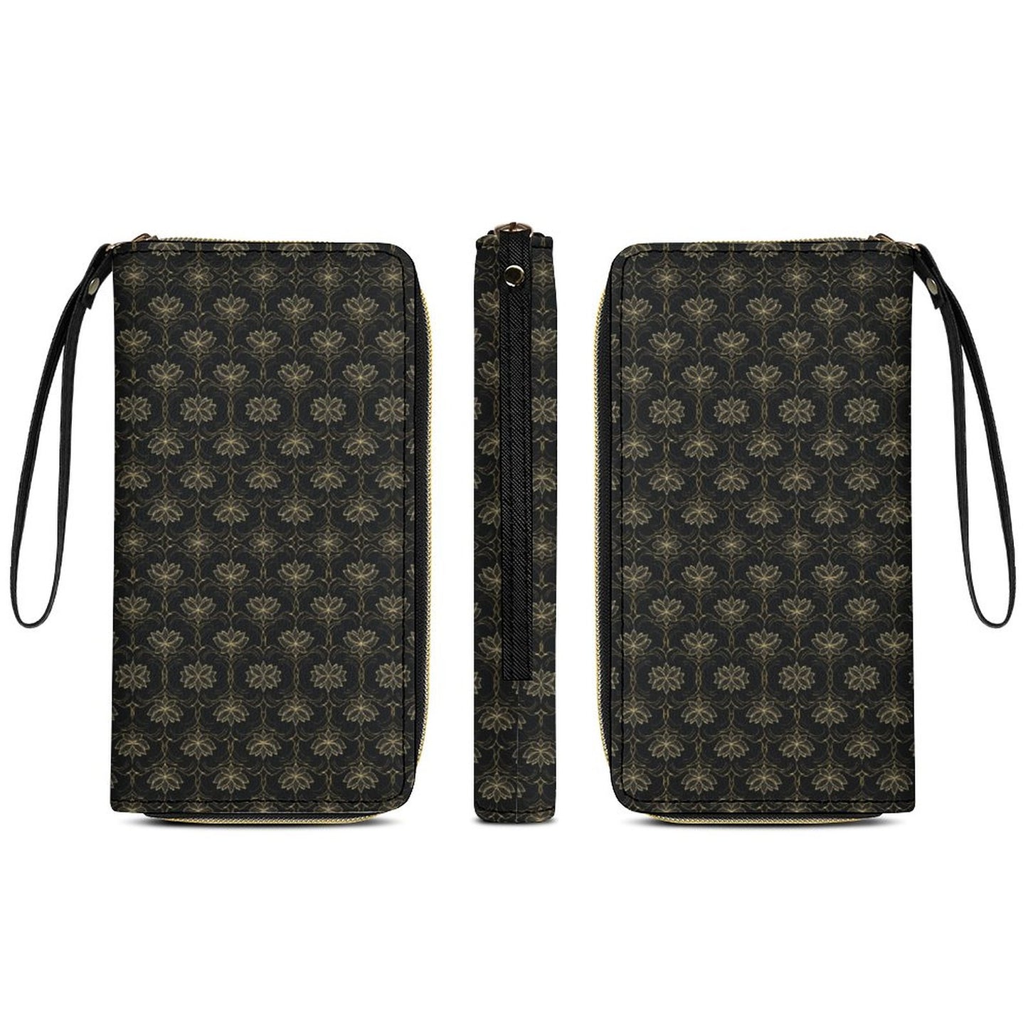 Leather Wallet with Wristlet Strap