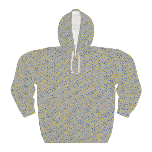 Unisex Pullover Hoodie - Cozy Peach Pattern, Perfect for Casual Wear, Gift for Friends, Spring Fashion, Cozy Lounge Wear
