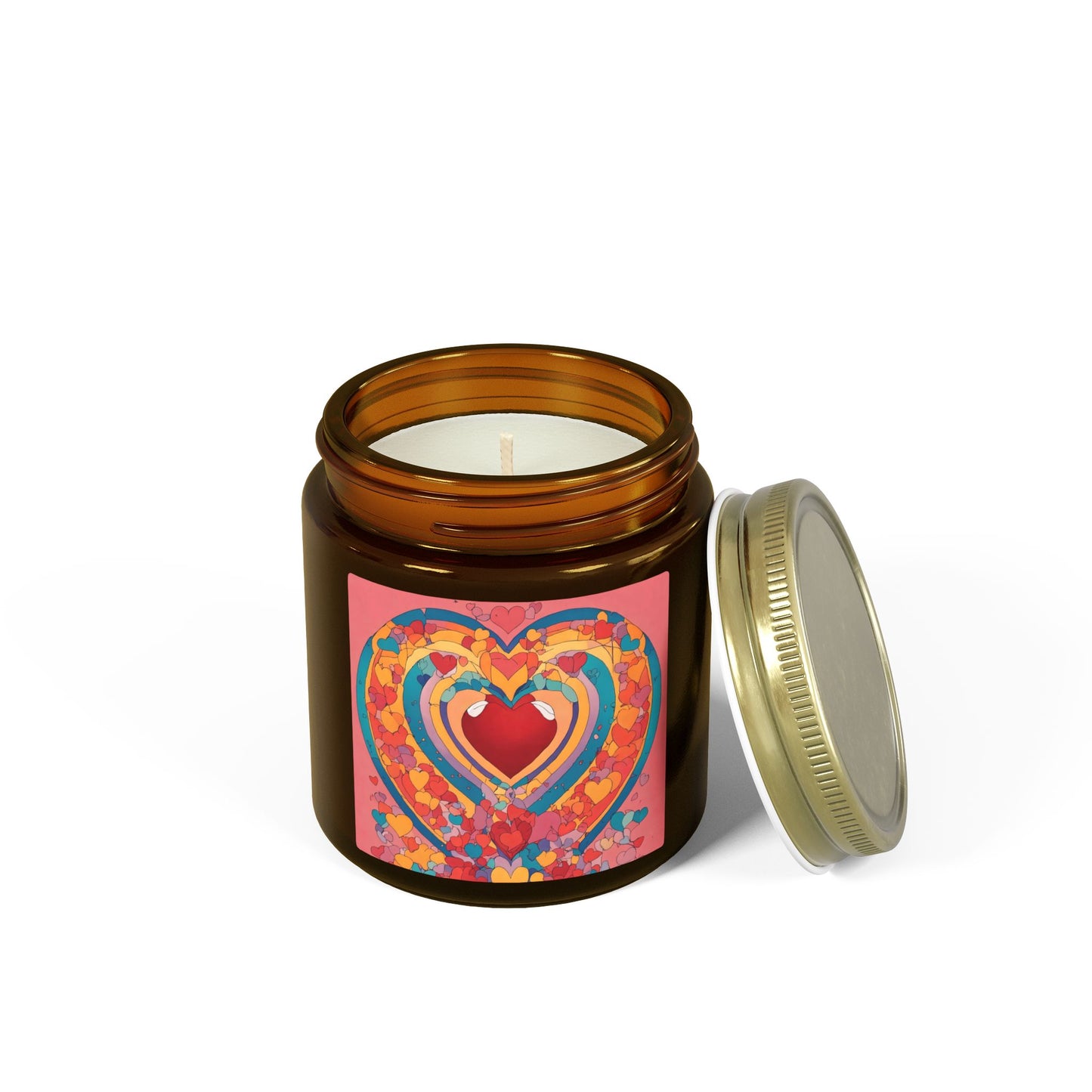 Heart Art Scented Candle – Coconut Apricot Wax (4oz & 9oz)