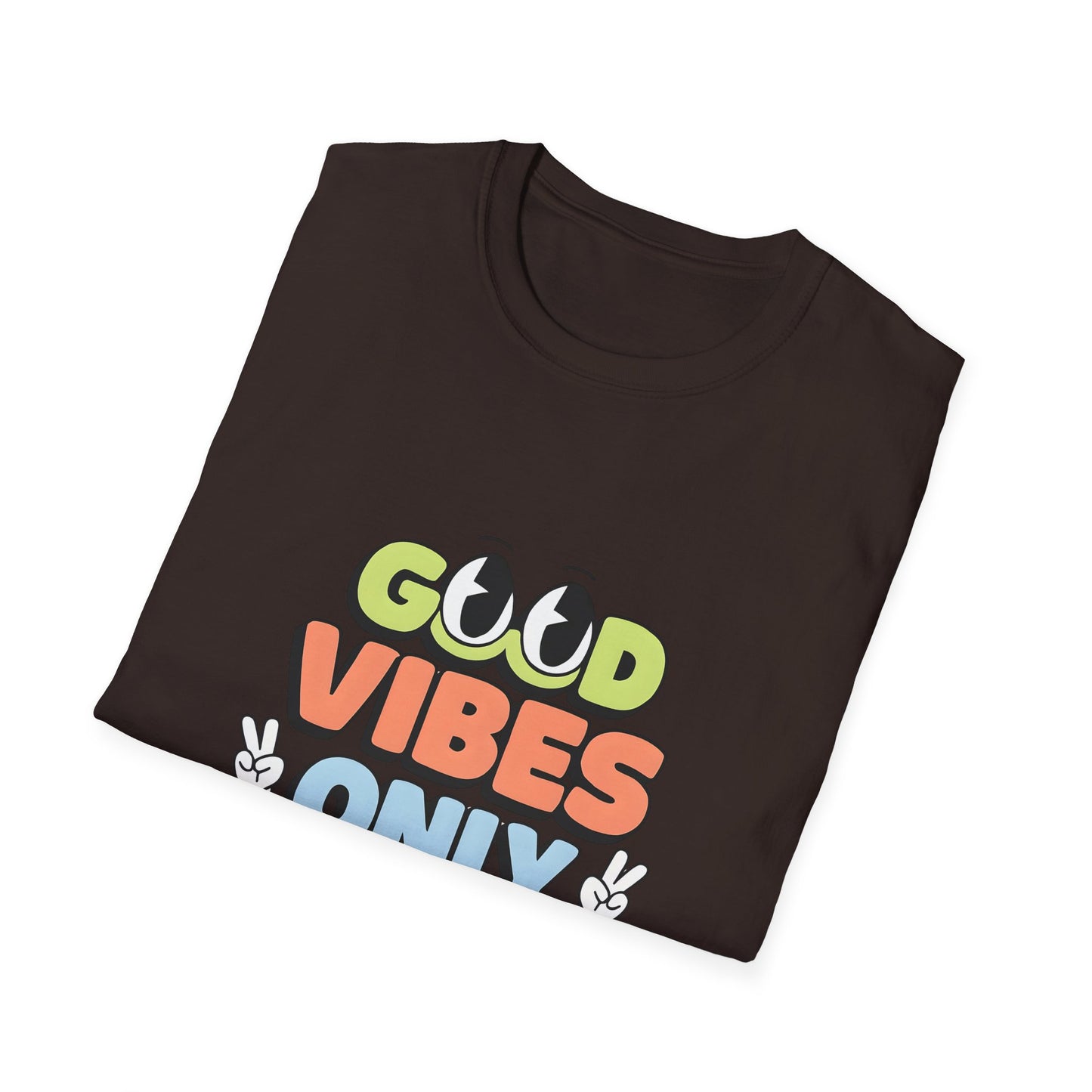 Good Vibes Only T-Shirt — Retro Smiley Graphic Tee