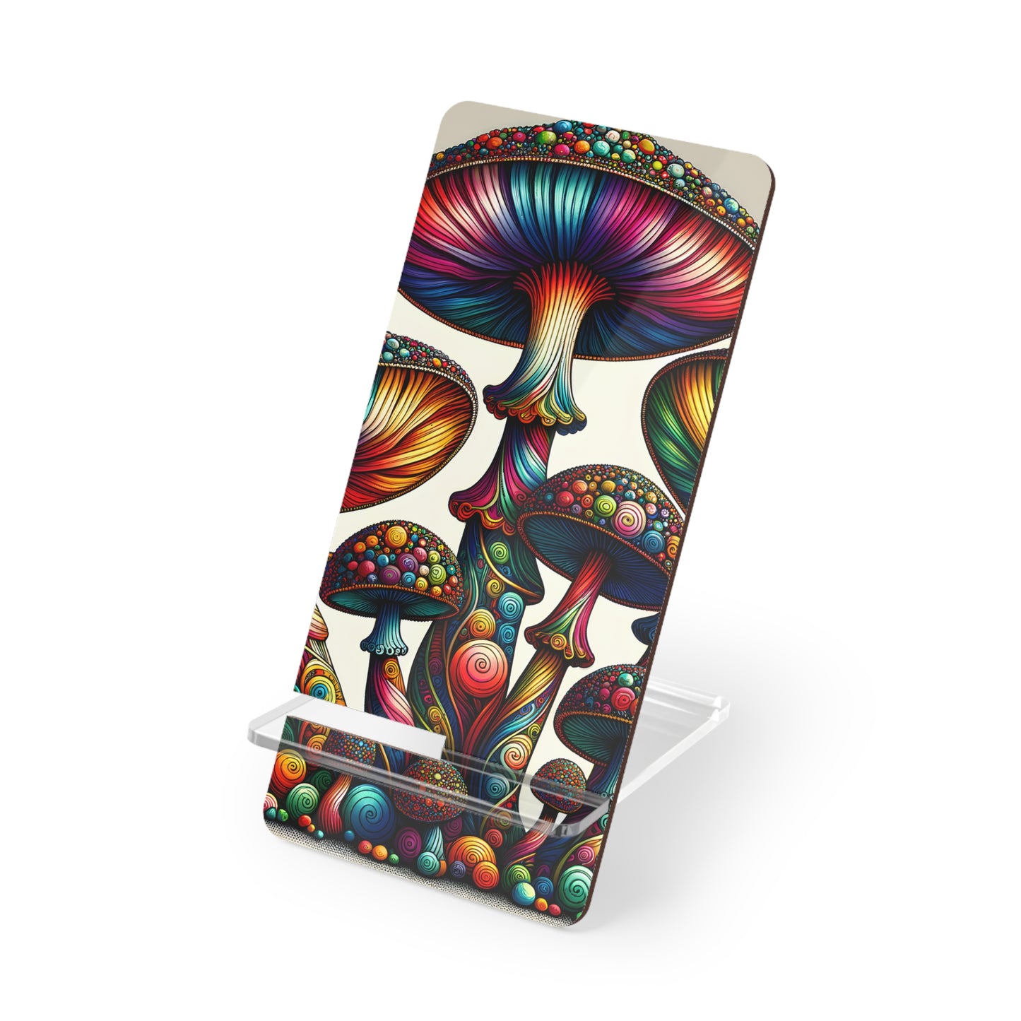 Phone Stand — Colorful Psychedelic Mushroom Mobile Display