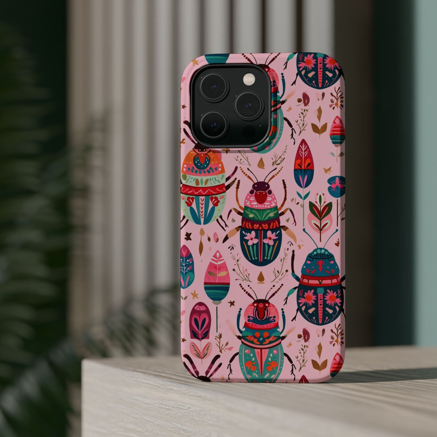 Phone Case — Colorful Boho Beetle Magnetic Impact-Resistant Cover