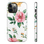 Floral Tough Phone Case — Pink Peony Protective Phone Cover